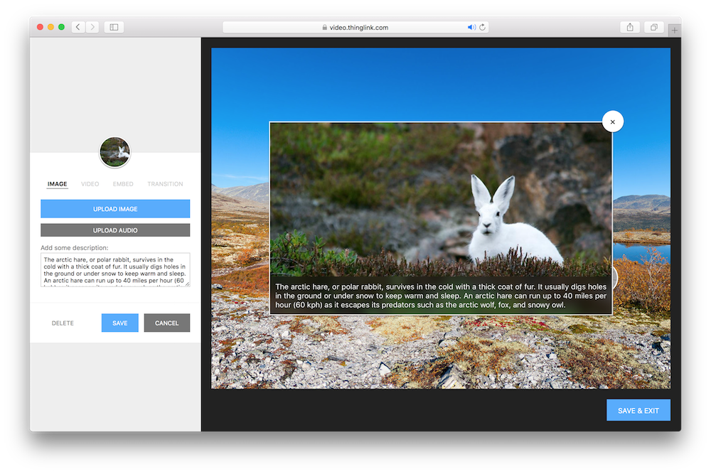 Features Specifications For ThingLink 360